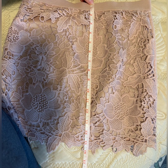 Elegant Mauve Lace Skirt - Picture 3 of 6